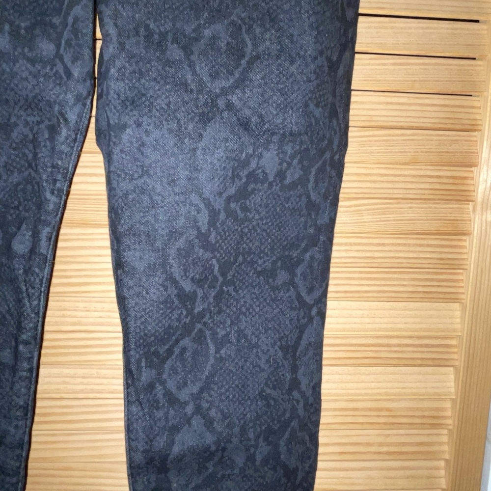 Black/ dark grey snake print jeans